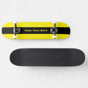 Skateboard Planche à roulettes jaune vif avec votre message p
