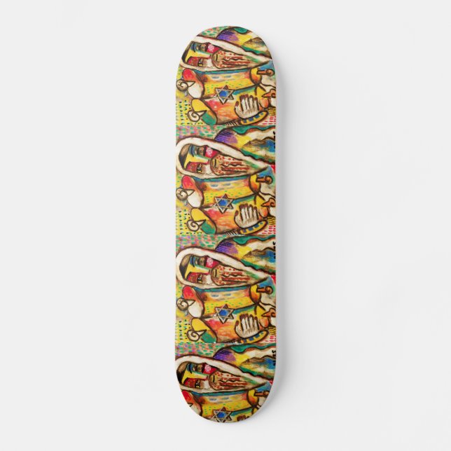 Skateboard Planche à roulettes juive de célébration - Torah (Recto)
