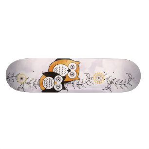 Skateboard Planche à roulettes moderne de hiboux