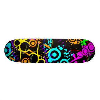 Skateboard Planche à roulettes moderne d'éclaboussure au néon