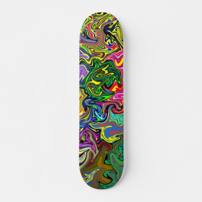 Skateboard Planche à roulettes multicolore de chaîne (Devant)