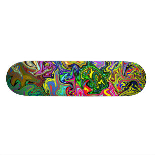 Skateboard Planche à roulettes multicolore de chaîne
