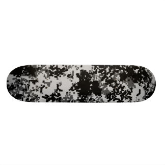 Skateboard Planche à roulettes noire de camouflage de