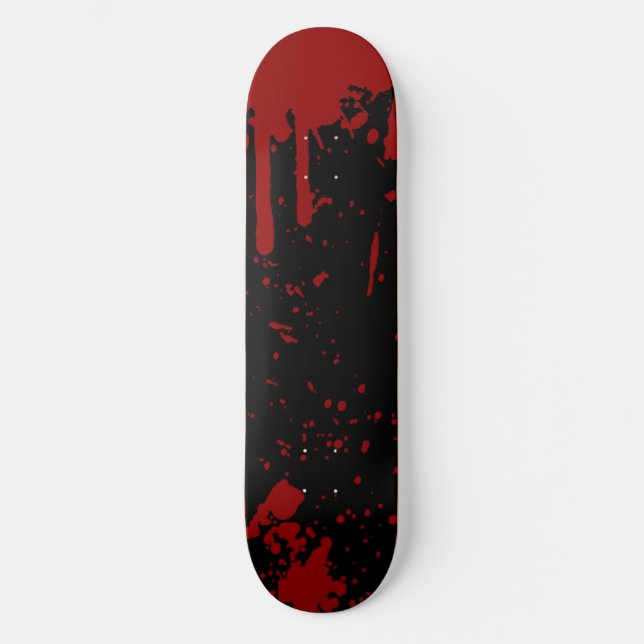 Skateboard Planche à roulettes noire sanglante (Recto)