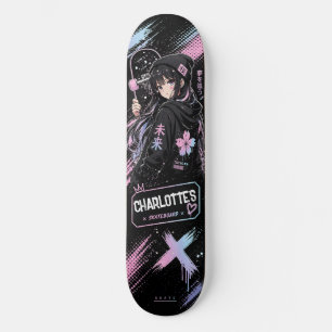 Skateboard Planche à roulettes personnalisée Anime Pastel et