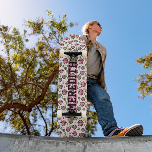Skateboard Planche à roulettes personnalisée avec imprimé léo (Extérieur 1)