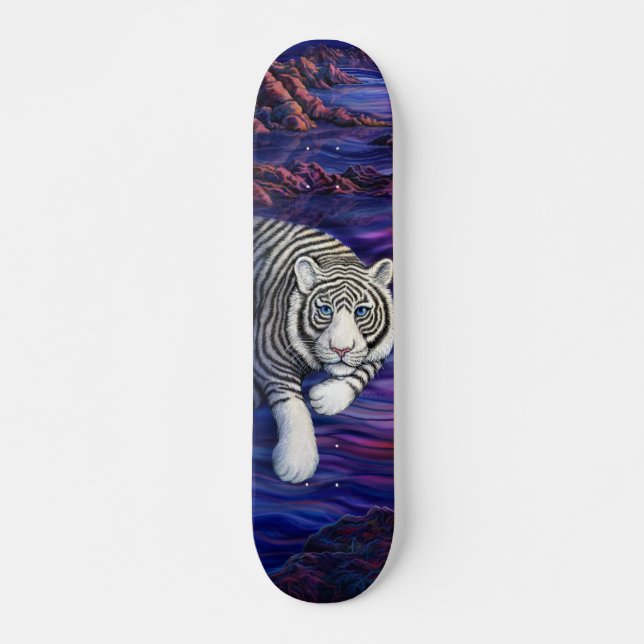 Skateboard Planche à roulettes rare de tigre (Devant)