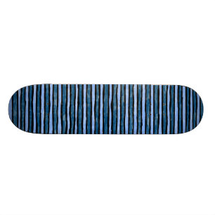 Skateboard Planche à roulettes, rayures peintes, lt Blue et