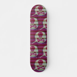 Skateboard Planche à roulettes rose.