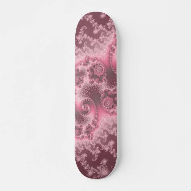 Skateboard Planche à roulettes rose sombre de méduses (Devant)