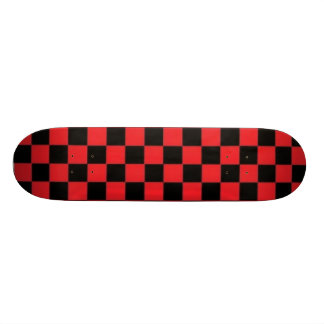 Skateboard Planche à roulettes rouge et noire de Checkerd