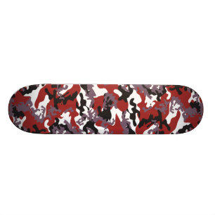 Skateboard Planche à roulettes rouge faite sur commande de