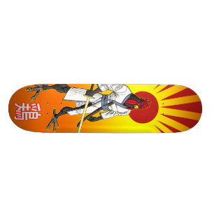 Skateboard Planche à roulettes samouraï de poulet