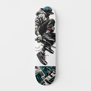 Skateboard Planche à roulettes Street Art Tech Rétro-Futurist