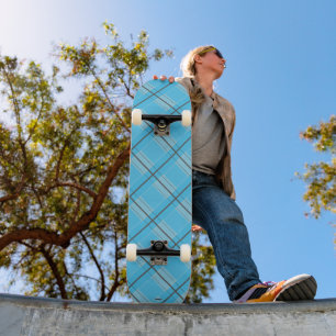 Skateboard Planche à roulettes Two Tone Blue Carreaux HAMbWG
