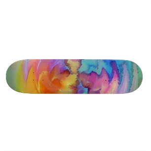 Skateboard Planche à roulettes unique d'aquarelle