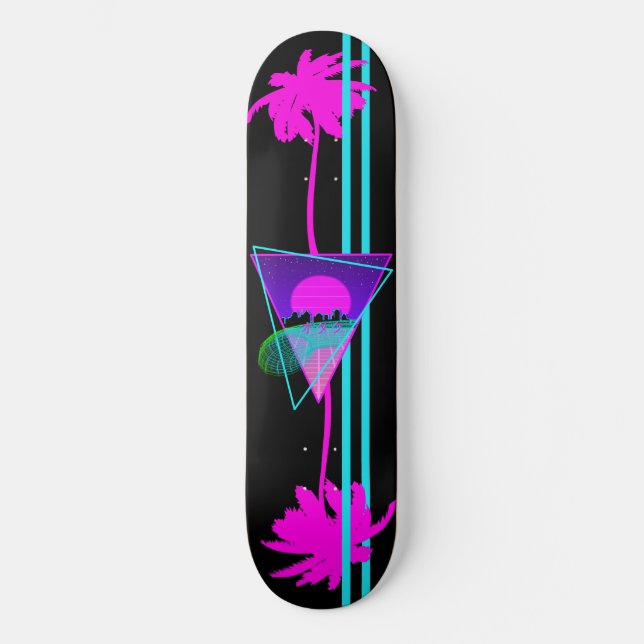 Skateboard Planche à roulettes Vaporwave Retro (Recto)