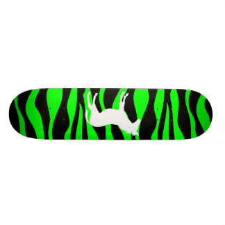 Skateboard Planche à roulettes verte de zèbre