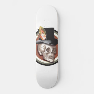 Skateboard Planche à roulettes vintage de crâne de casquett