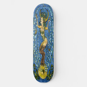 Skateboard planche à roulettes Vintage Elegant Blue lady