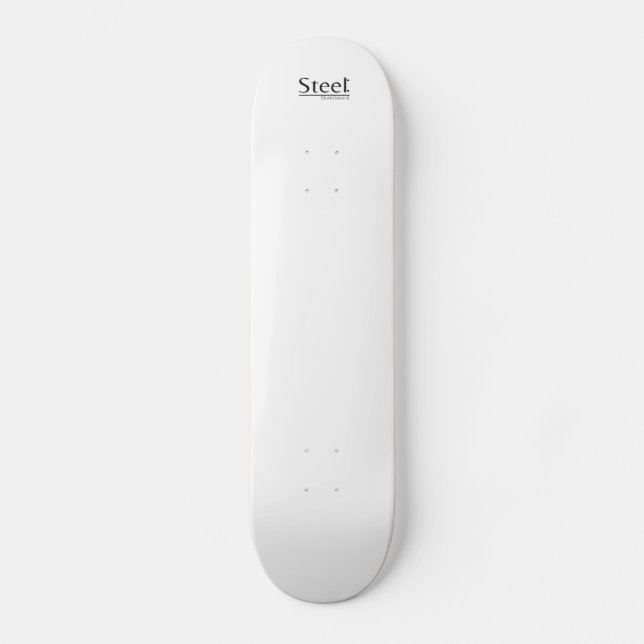 Skateboard Planche Blanche Steel-Skateboard (Recto)