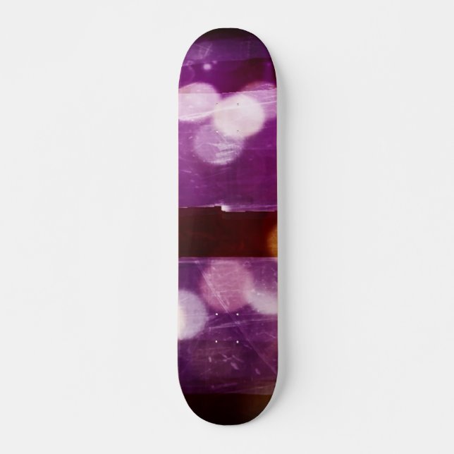 Skateboard Planche de patinage Abstraite Purple Bokeh (Devant)