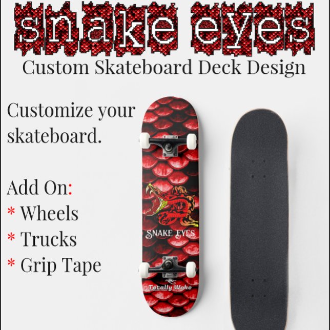 Skateboard Planche de planche à roulettes personnalisée Serpe (Créateur téléchargé)