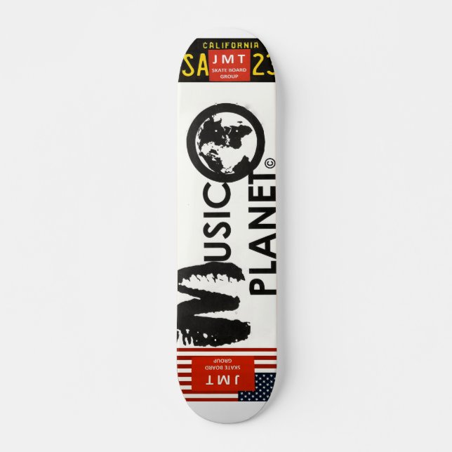 Skateboard PLANÈTE MUSICALE Skateboard, pont de 7 ¾ po (Devant)