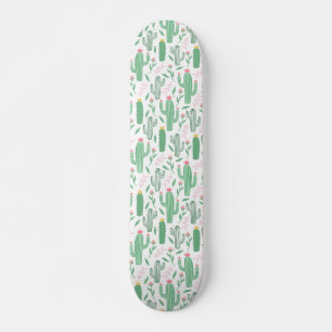 Skateboard Plante Cactus vert violet Motif