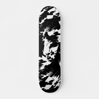 Skateboard Plaque de patinage en graffiti noir et blanc