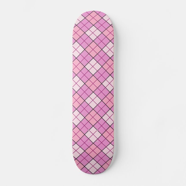 Skateboard Plat rose (Recto)