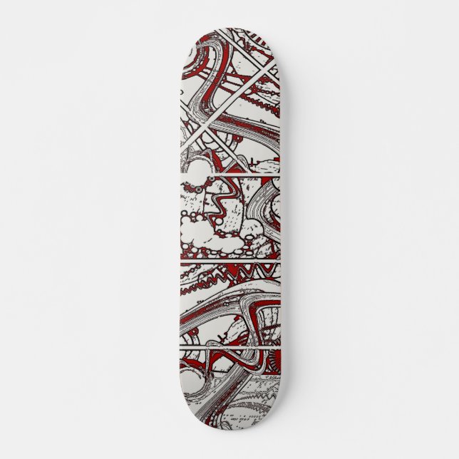Skateboard Plate-forme abstraite de planche à roulettes d'art (Devant)