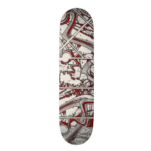 Skateboard Plate-forme abstraite de planche à roulettes d'art