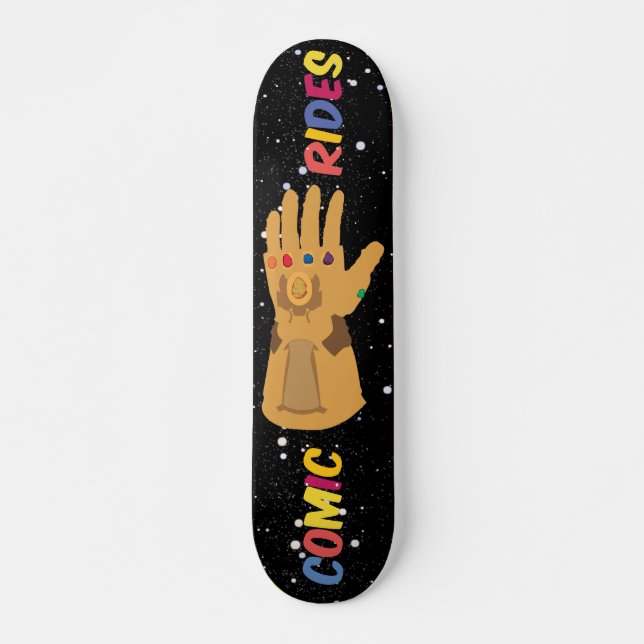 Skateboard Plate-forme comique de gantelet d'infini de tours (Devant)
