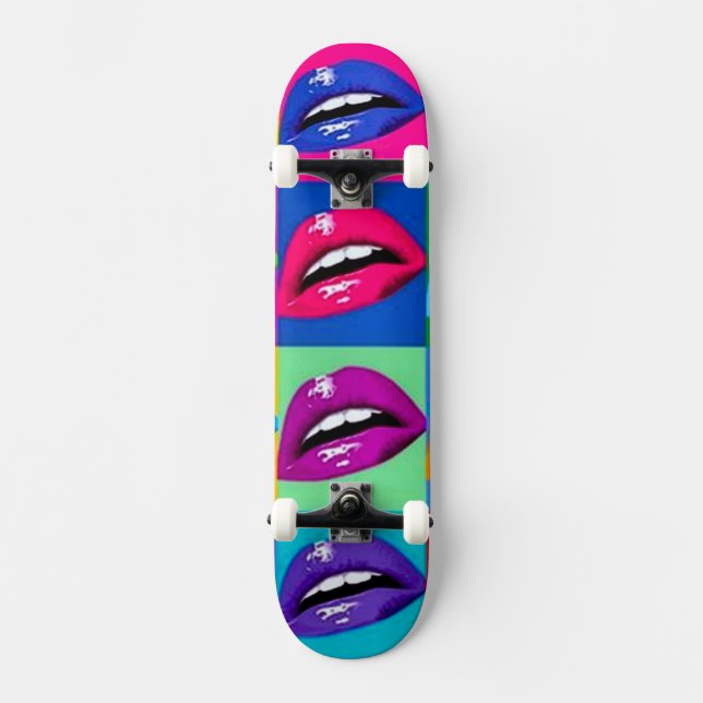 Skateboard Plate-forme d'art de bruit de lèvres (Recto)