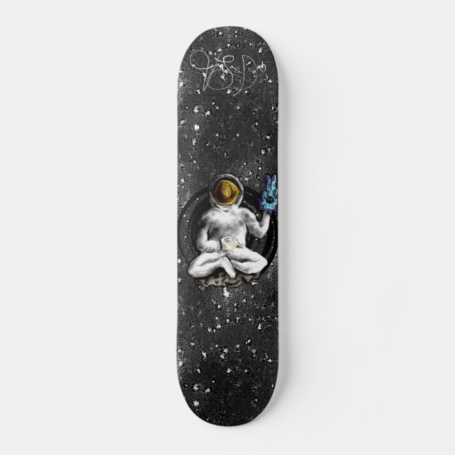 Skateboard Plate-forme "de méditation d'homme de l'espace" (Recto)