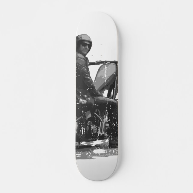 Skateboard Plate-forme de patin avec le cavalier de moto de (Devant)