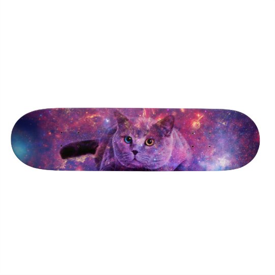 Skateboard Plate Forme De Patin De Chat De Galaxie Zazzle Ca