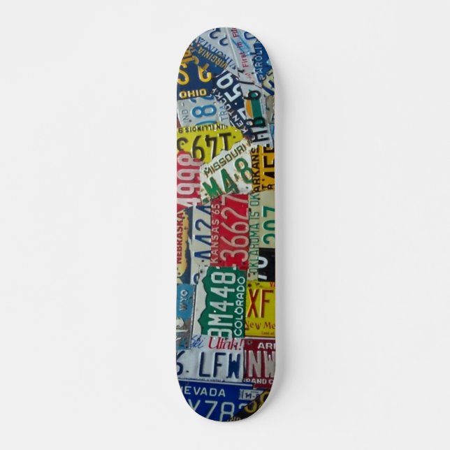 Skateboard plate-forme de plaque minéralogique (Devant)