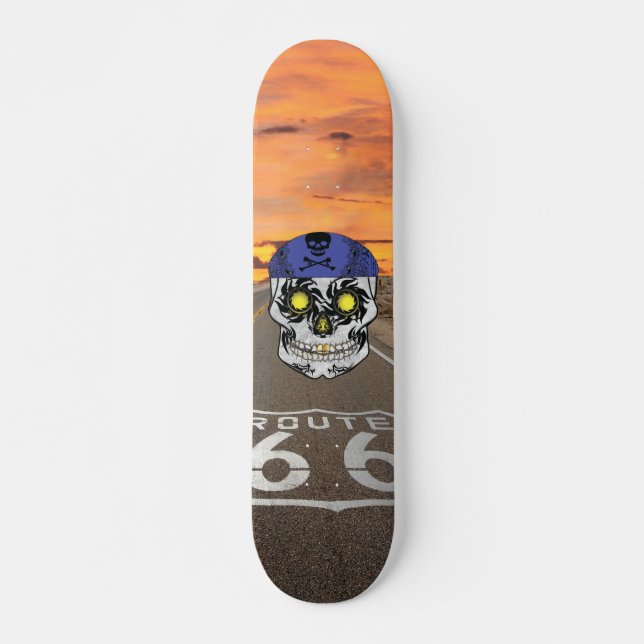 Skateboard Plate-forme faite sur commande de crâne de (Devant)