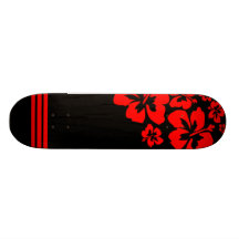 Plate-forme influencée hawaïenne rouge et noire de