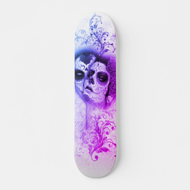 Skateboard Plate-forme morte d'amour de crâne de sucre (Devant)