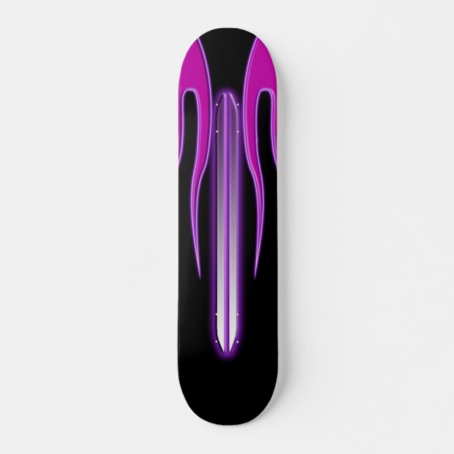 Skateboard Plate-forme pourpre de FutureRetro de flamme de (Devant)
