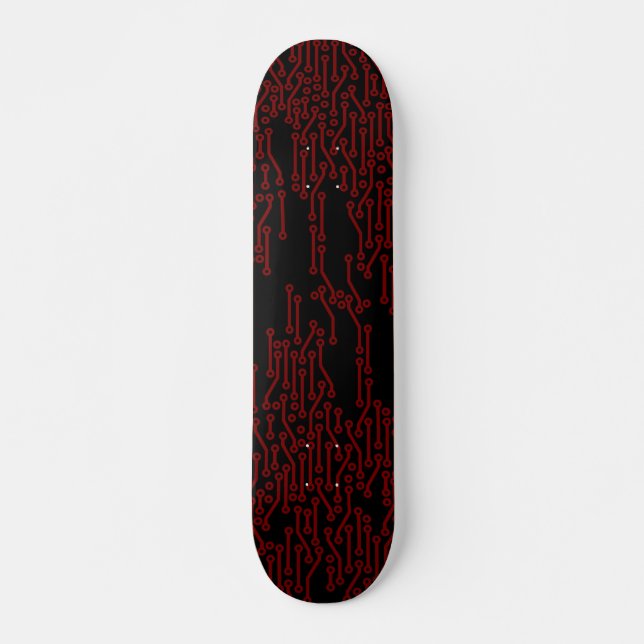 Skateboard Plate-forme rouge et noire de planche à roulettes (Devant)