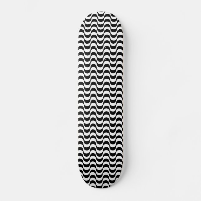 Skateboard Plateau de patinage noir et blanc Copacabana (Recto)