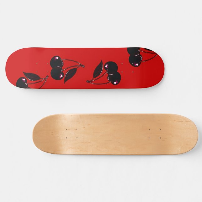 Skateboard Plateau de planche à roulettes Cerises foncées (Horz)