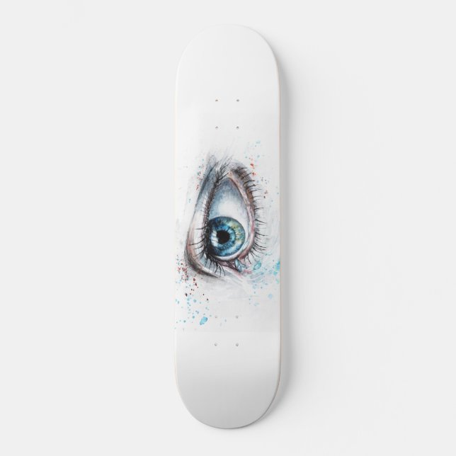 Skateboard Pleurer l'oeil bleu (tristesse, sympathie et dépre (Recto)