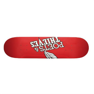 Skateboard Poètes et voleurs "rouge du nom"