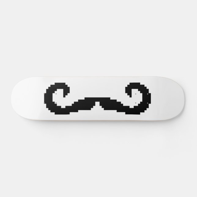 Skateboard Poignée de 8 bits Pixel Moustache (Horz)