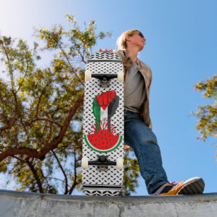 Skateboard Poing de résistance palestinienne sur le symbole d